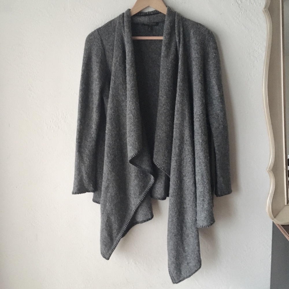 Warm & cozy wool open sweater wrap by BR